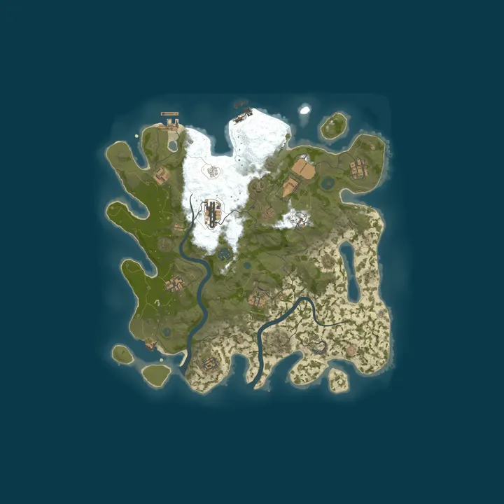 Map of GRUFF ZONE ZA 2X | Raidable Bases | Kits | Roaming NPC's