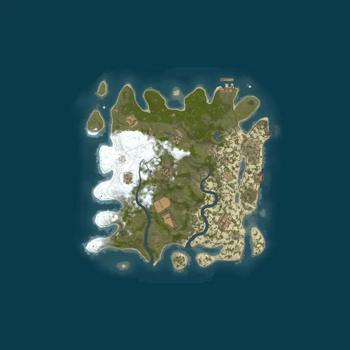Map of [AU] Rust Deluxe 3x | Solo/Duo | Weekly Map Wipe - Wiped 6 days