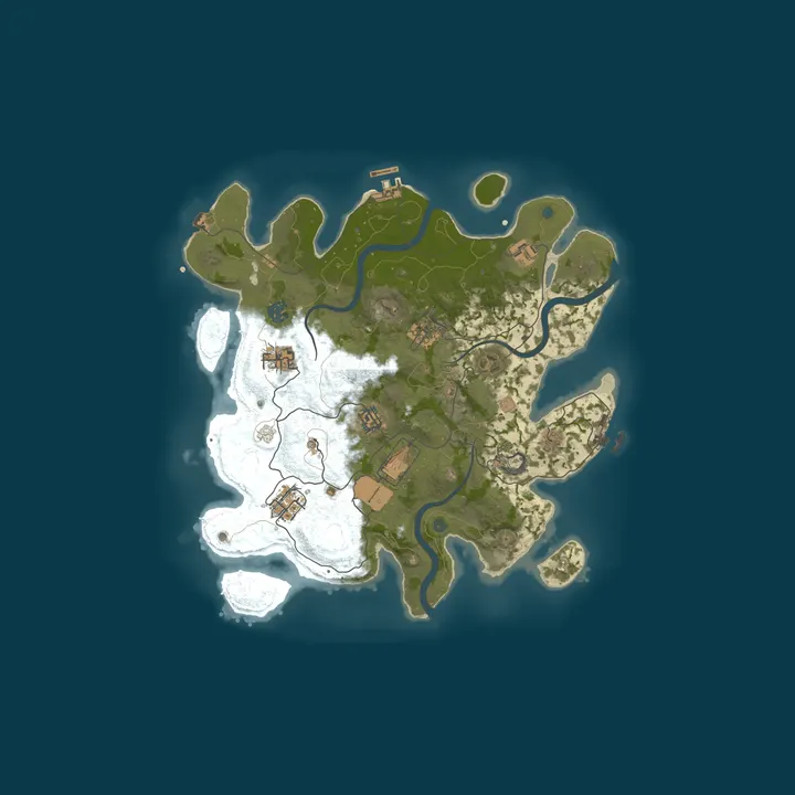 Map of Ashfall 2x | Chill Vanilla+ | Trio | Weekly