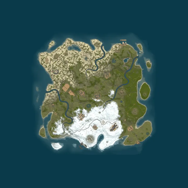 Map of Rust Ireland - 2x - Solo | Vanilla+ | 50% Upkeep | Biweekly