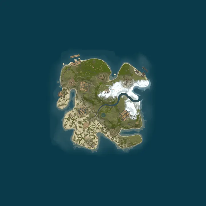 Map of A Shockbyte Rust Server