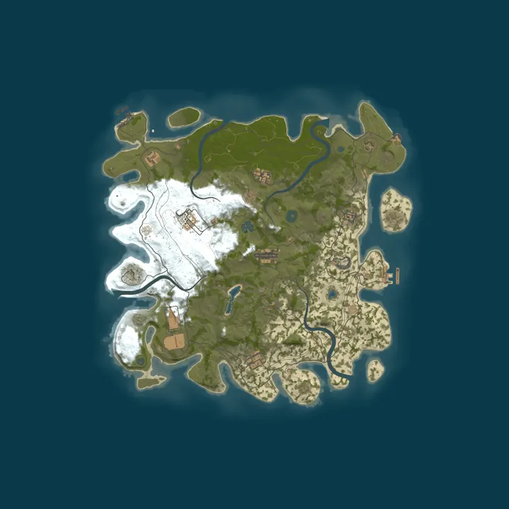 Map of Rustinction 3x PVE Roleplay