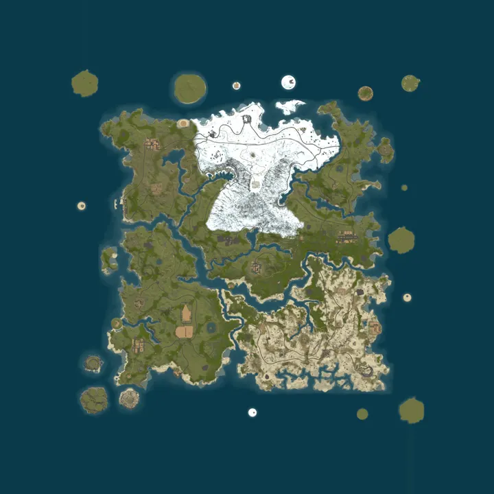 Map of BURN ZOMBIE ISLAND|5X|Raid Bases|Skill Tree|Loot+|KITS|TP|Jetpa