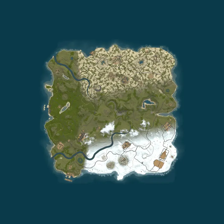 Map of A Shockbyte Rust Server