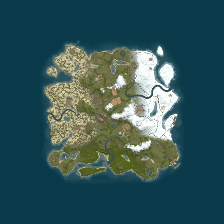 Map of Rust4Noobs #2 | Solo/Duo | Softcore 50% Monthly | No BP Wipe