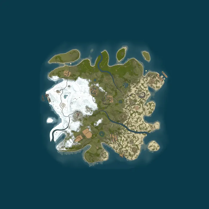 Map of RustyMain.eu X50X | MAX 5 | Skills | Kits | PvP | TP | Loot+