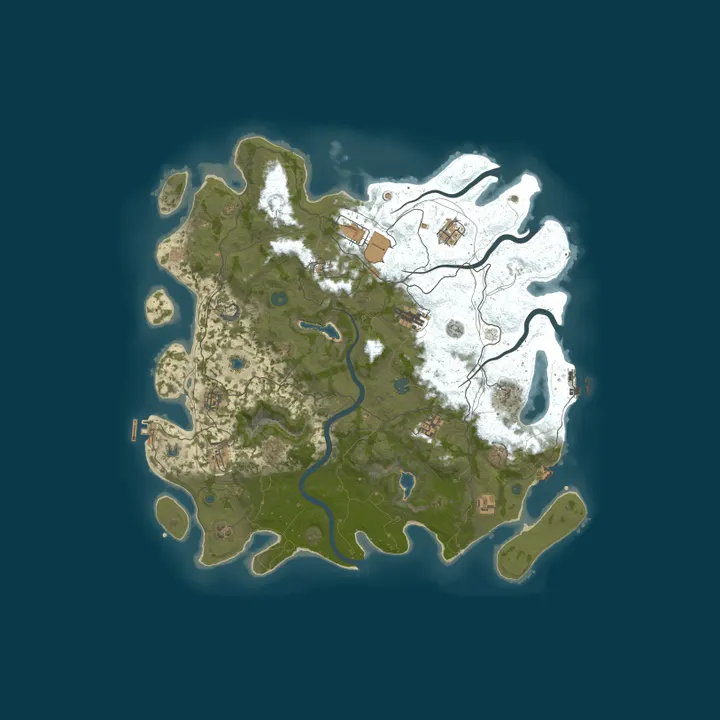 Map of RustMates | 2x | Solo | Monthly | Events | Kits | JUST WIPED