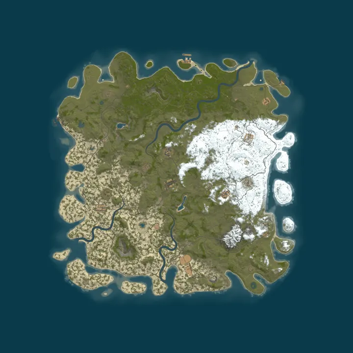 Map of [PL/EU] Rust Oasis | PvE | No Raid / No Kill | No PvP | 24/7