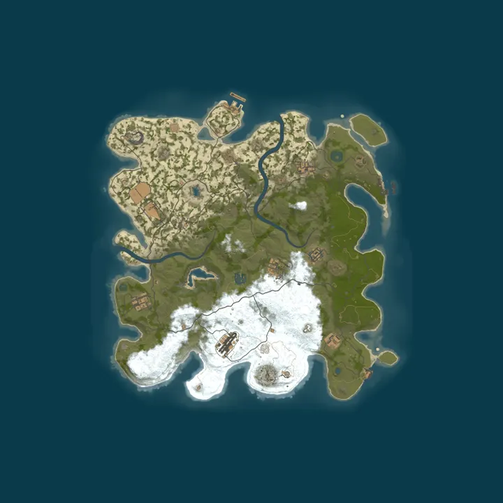 Map of A Shockbyte Rust Server