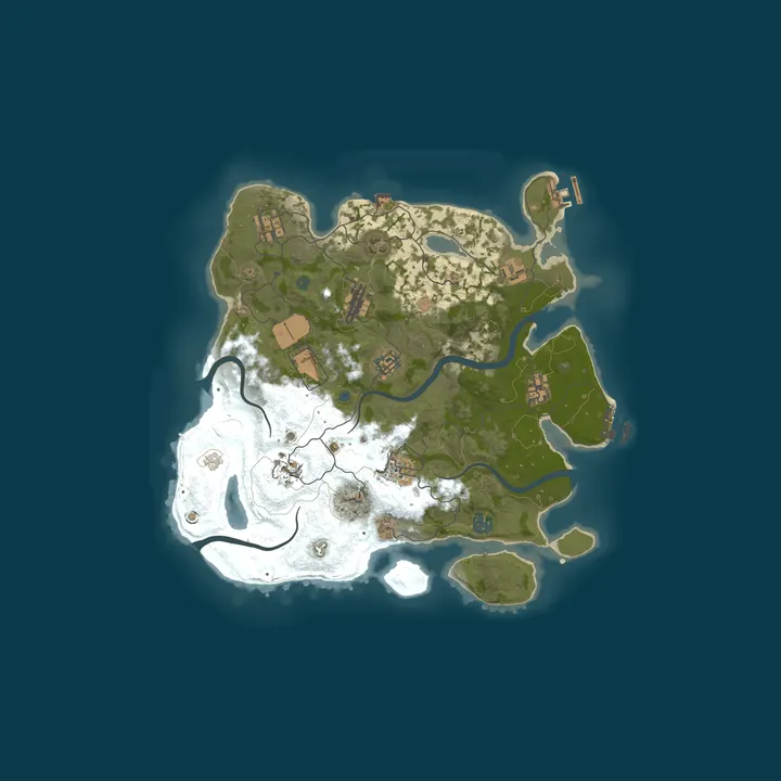 Map of A Shockbyte Rust Server