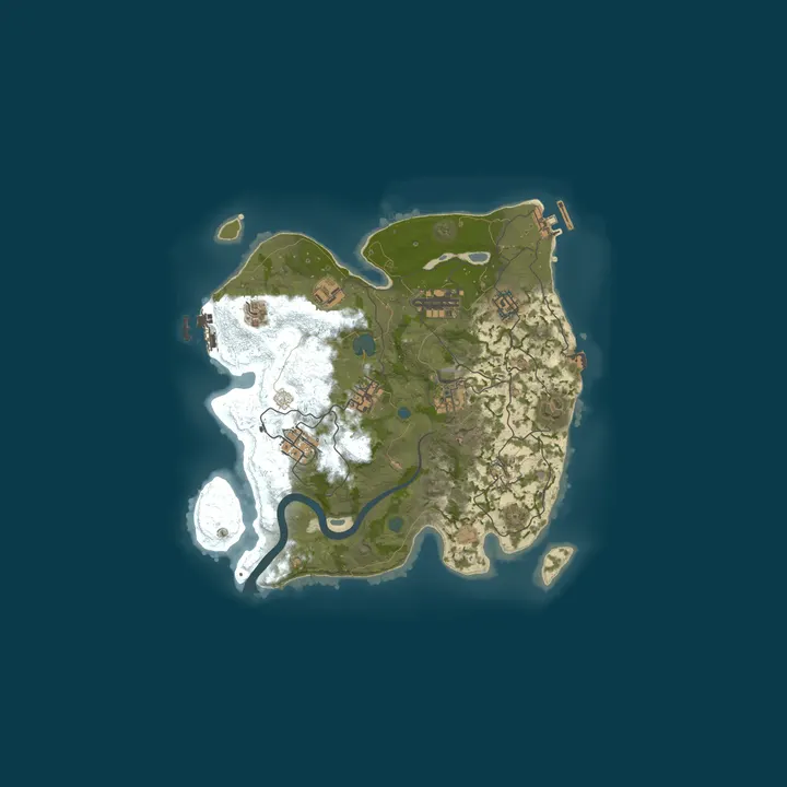 Map of A Shockbyte Rust Server