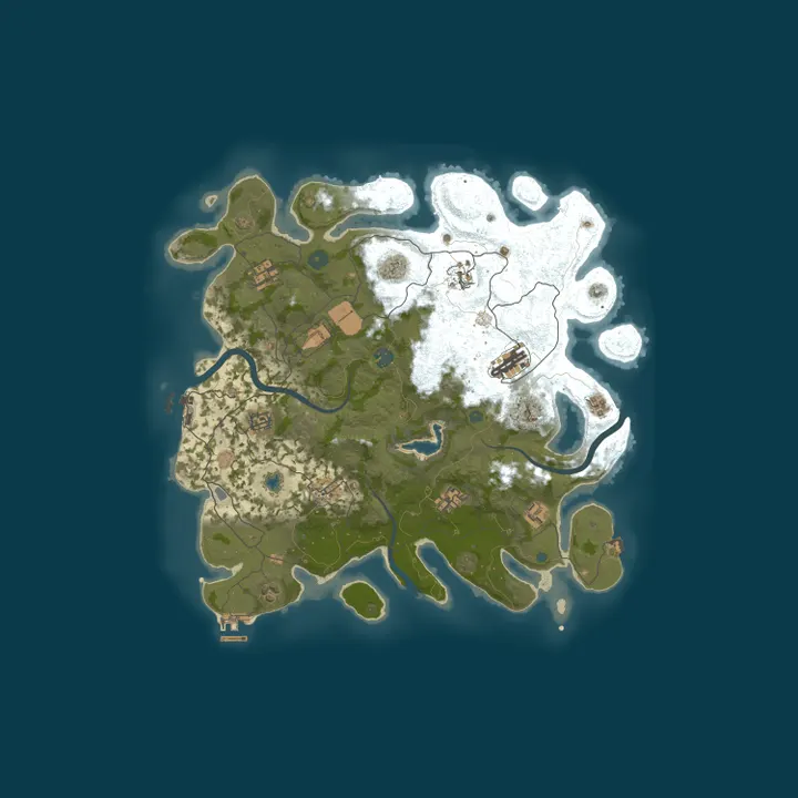 Map of A Shockbyte Rust Server