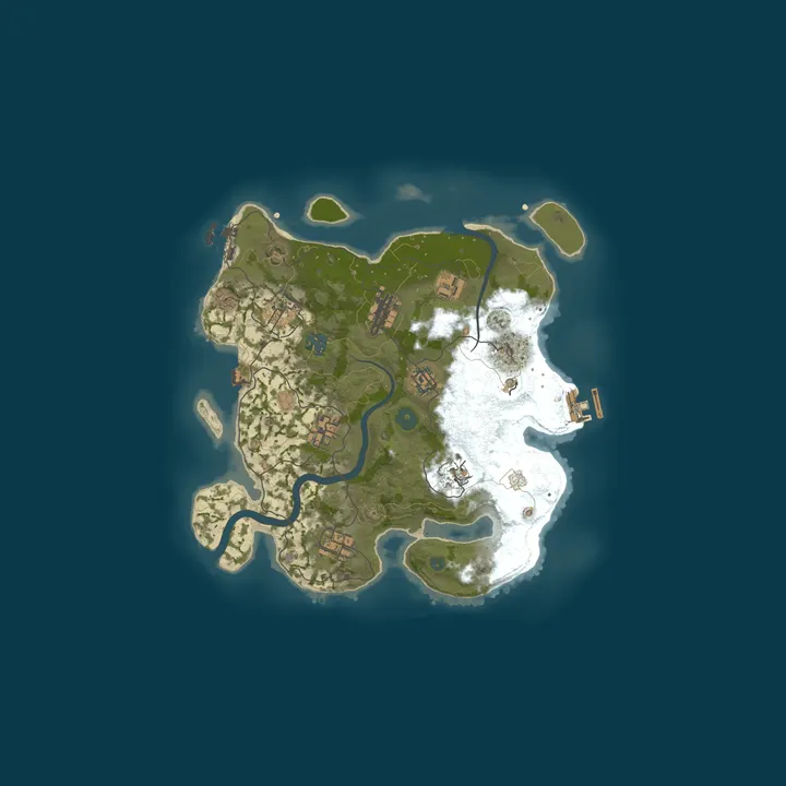 Map of Rust4u EU - 5x, NO p2w, MAX 5 Team, Smaller Map, Active Admins