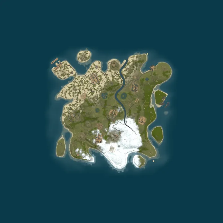 Map of A Shockbyte Rust Server