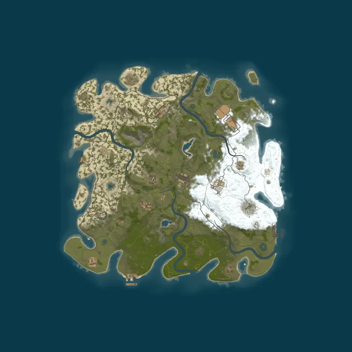 Map of A Shockbyte Rust Server