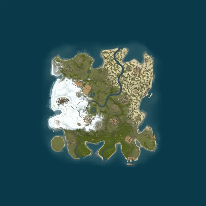 Map of Weekend Warriors | 2X Solo/Duo |  50% Upkeep | 48H Raid Protect