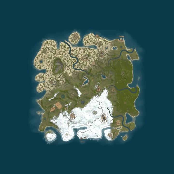 Map of A Shockbyte Rust Server