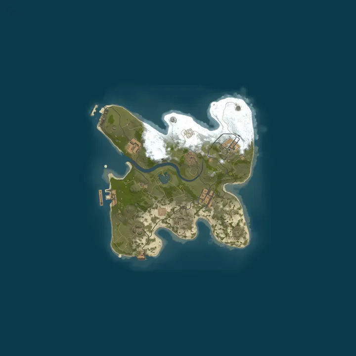 Map of A Shockbyte Rust Server