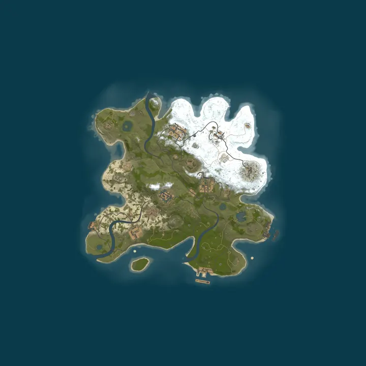 Map of A Shockbyte Rust Server