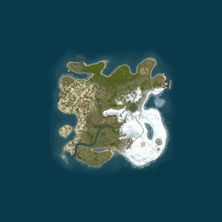 Map of A Shockbyte Rust Server
