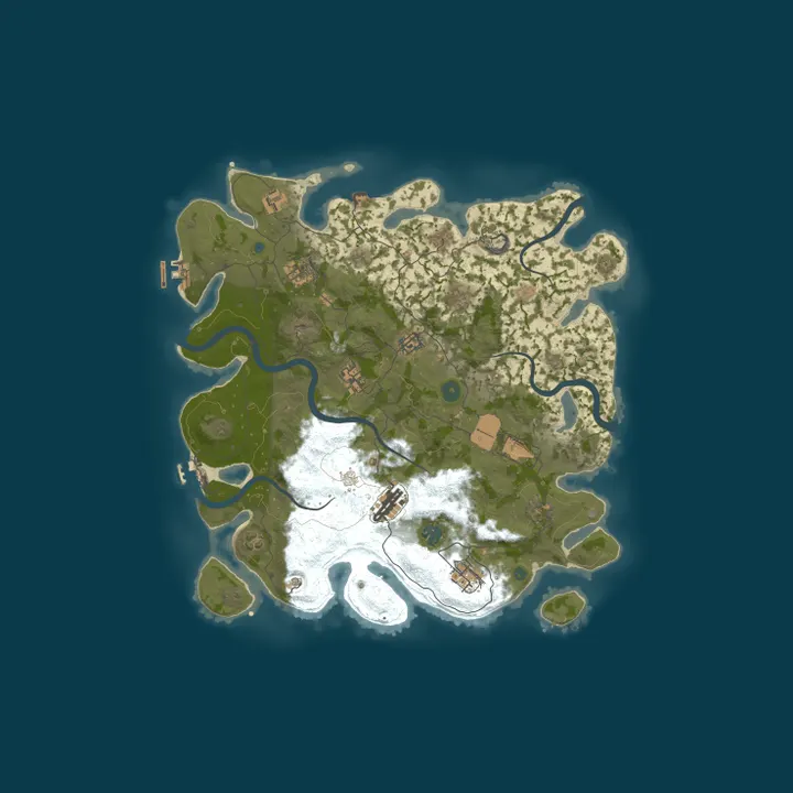 Map of A Shockbyte Rust Server