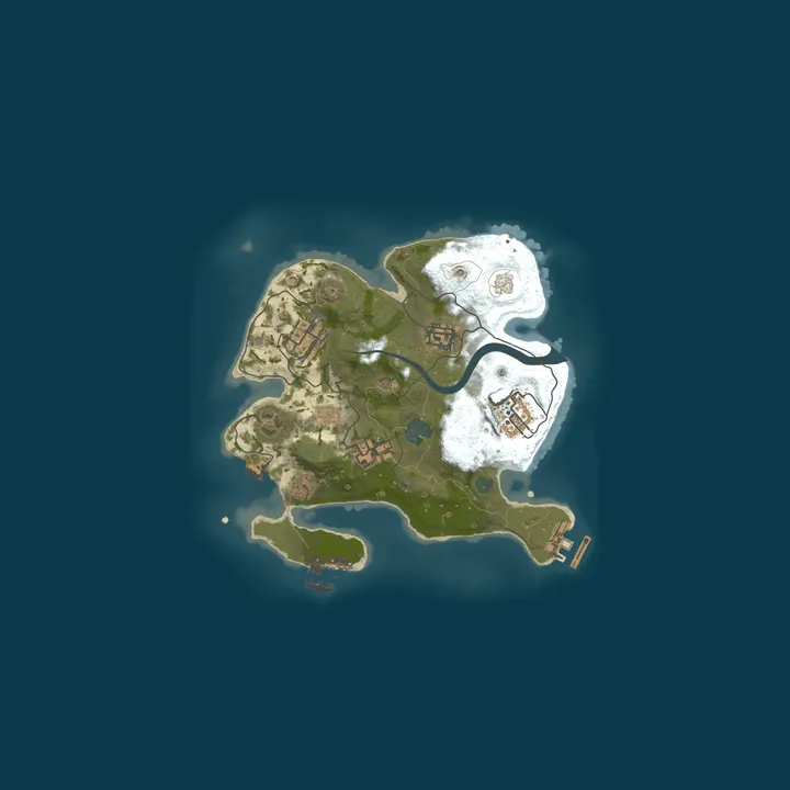 Map of A Shockbyte Rust Server