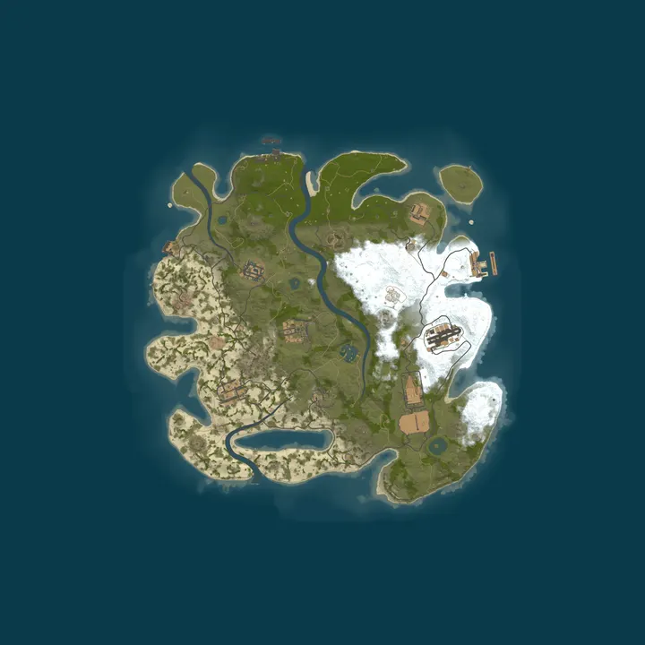 Map of A Shockbyte Rust Server