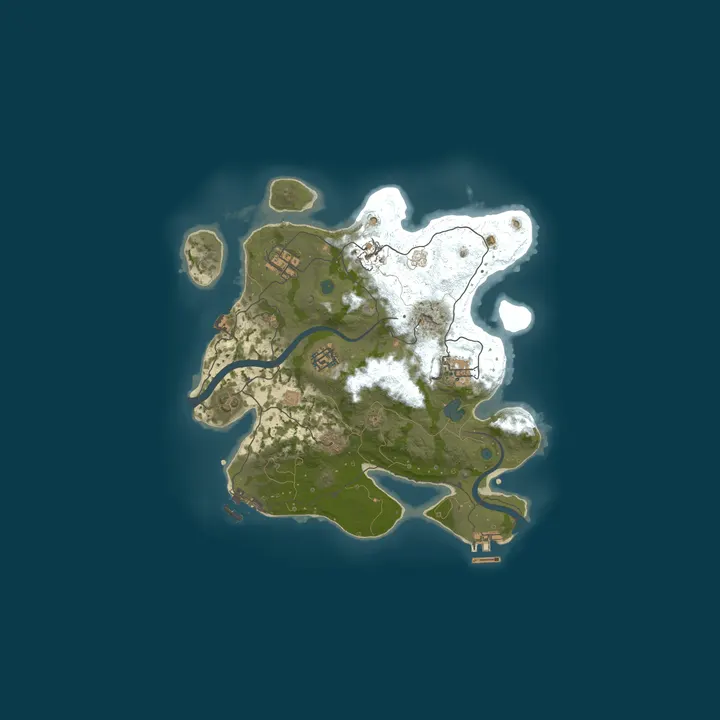 Map of RUSTNATURE 5X|InstaCraft|MyMini|TP|CMax10|BoostedLoot|Pack|