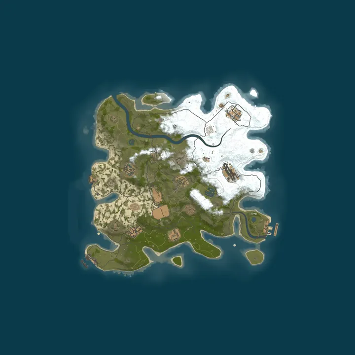 Map of [EU/ES] Stonehaven PvE x10 | Legendary Weapons | Raidable Bases
