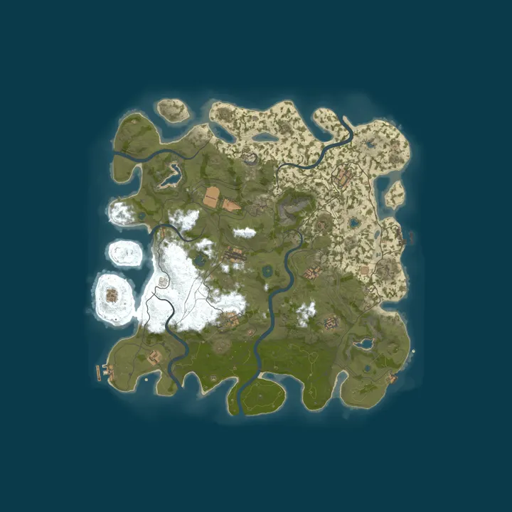 Map of RustyRetirees[RP] [X3] [KEEPINVENTORY] [PvE] [KITS] [SHOP]