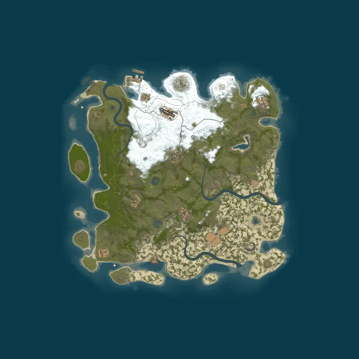 Map of Uncle Sams vanilla 50% upkeep