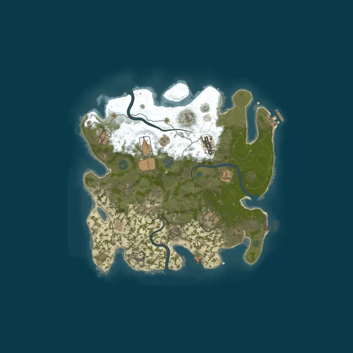 Map of Noob Friendly Rust Server