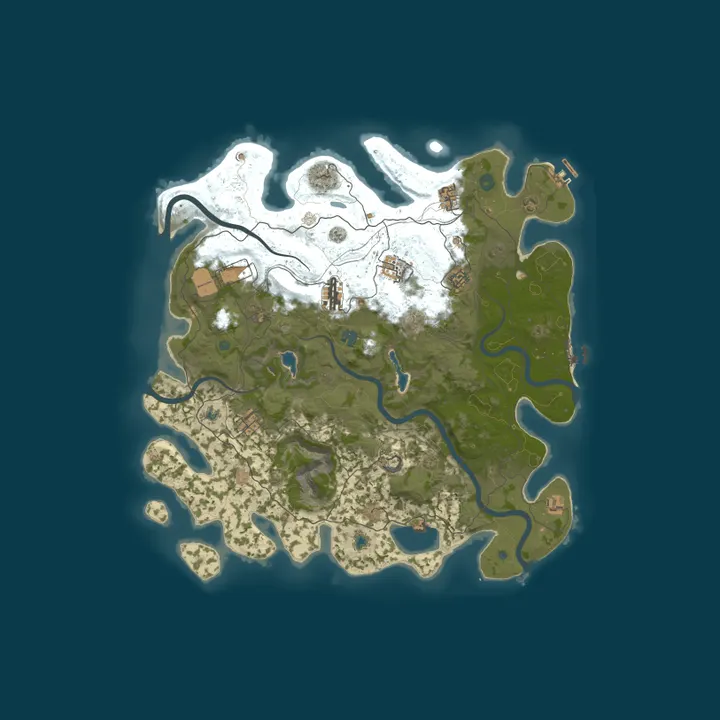 Map of [US] RustEZ Survival PvE | No Decay | No Raiding | No Killing