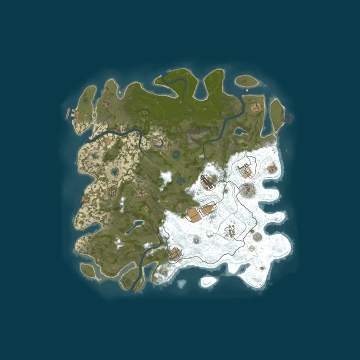 Map of A Shockbyte Rust Server