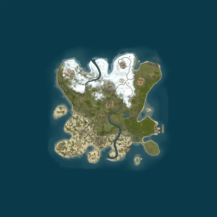Map of CakeHosting Rust Server
