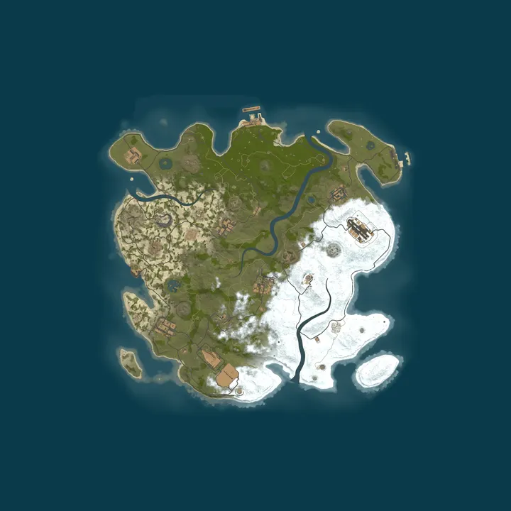 Map of A Shockbyte Rust Server
