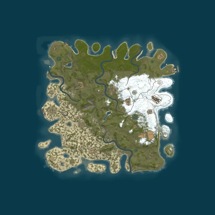 Map of AMP Powered Rust Server