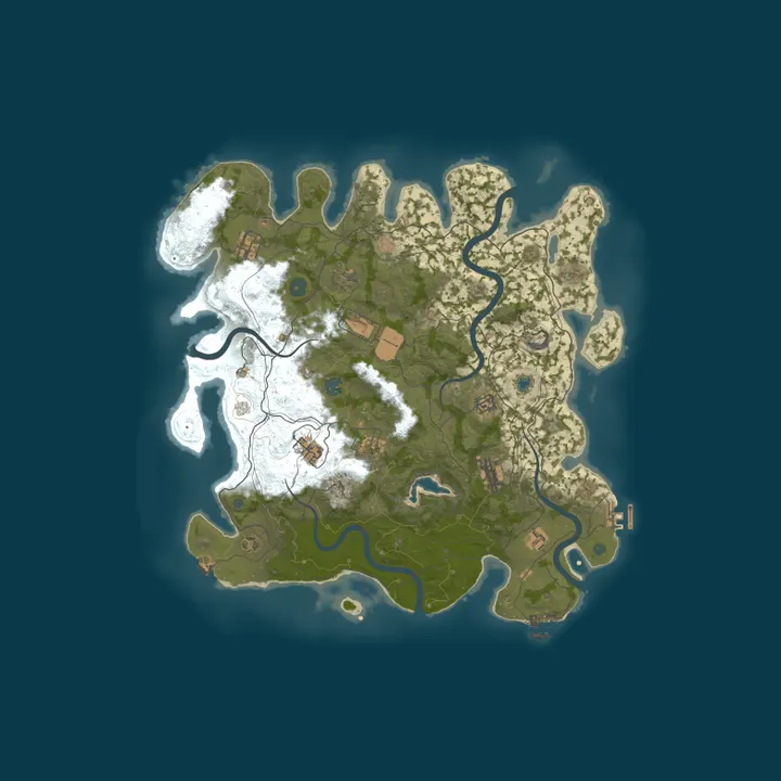 Map of [RU] PVE Scraplands X2 | Convoy | RaidBases