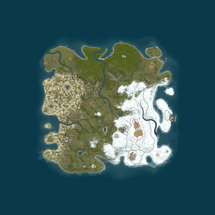 Map of [EU] Rustwars - 2X Vanilla |Solo-Duo| No BP Wipe|Just Wiped