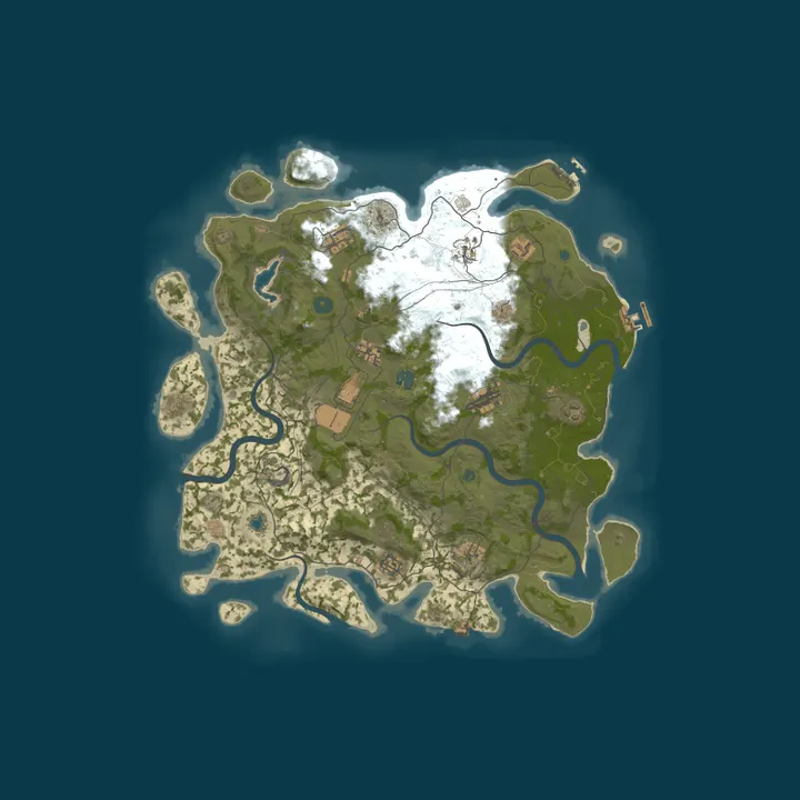 Map of PRAIM RUST | Solo/Duo/Trio Конвой/Дом на поезд