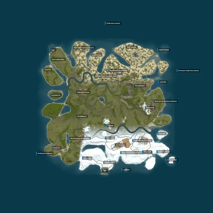 Map of MRAZ RUST [ X5/X10 | MAX3 | LOOT+ | KITS ] 09.10