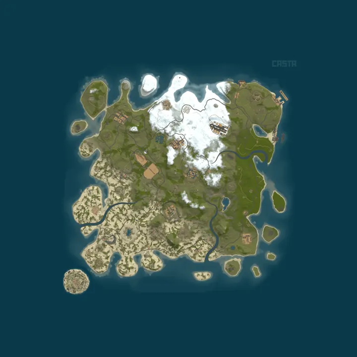 Map of Rust Casta SOLO [X5/X10|TP|Remove|RPG]