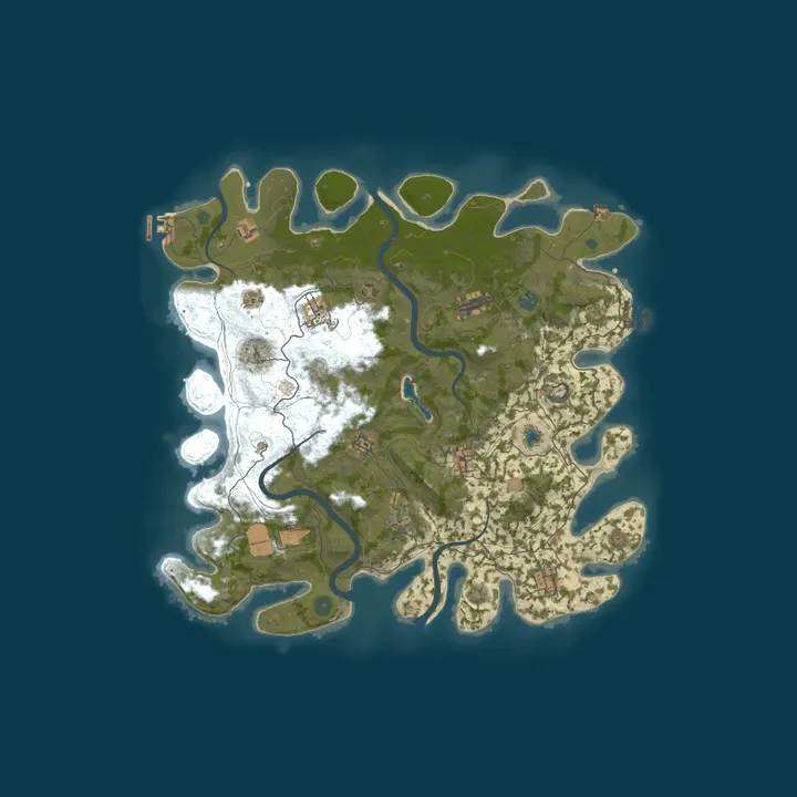 Map of КАЙФОВЫЙ ПВЕ №1 [NoRaid/NoKill/Raidable Base/Boss/