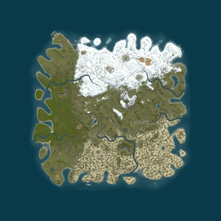 Map of wasdzone RUST LIFETIME