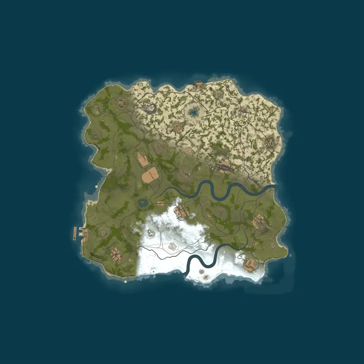 Map of GRUB.ARMY EU 3X SOLO/DUO/TRIO | Raidable Bases | Shared BPs