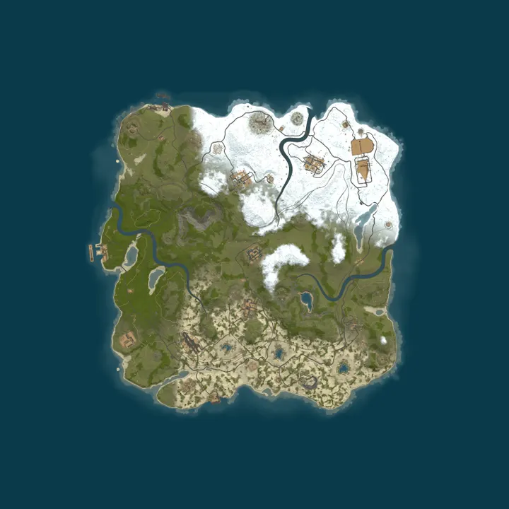 Map of Reddit.com/r/PlayRust - EU Trio