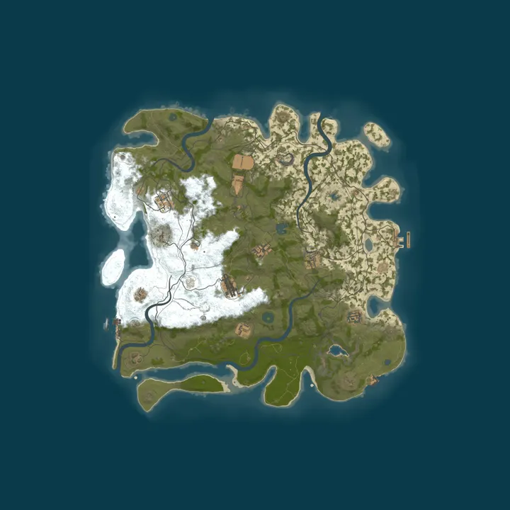 Map of 666 RUST 2Х|ДЛЯ НОВИЧКОВ|РОССИЯ 07.10