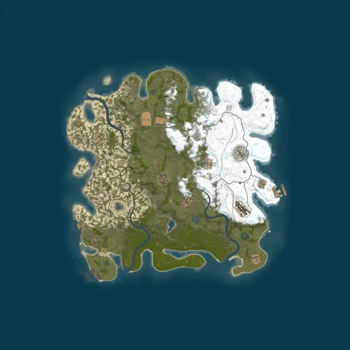 Map of #2 EPIC RUST MAX2 [X2|TP|KITS|RPG|PVP] 08.10 Wipe