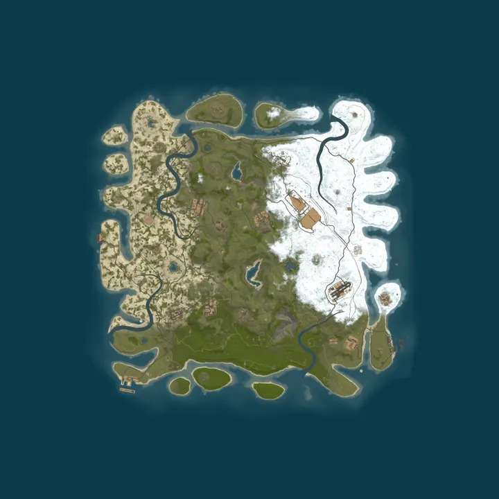 Map of [EU|FR] WildRust PvE | x2 | Home | Quêtes | XP | Kits