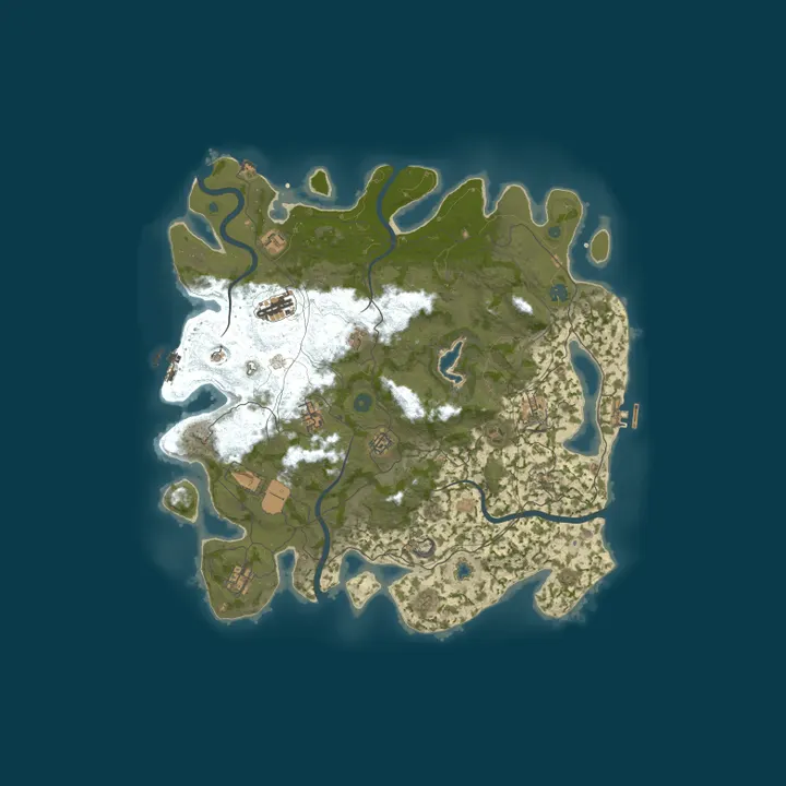 Map of [PvE]RUST.MOSCOW-02.10[Events|RaidBases|Zombies|Skills|TP|Kits]